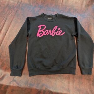 Barbie Women's Sweater in Black with Pink Logo